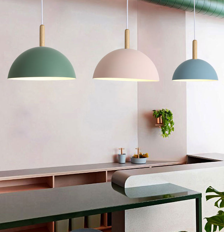 Dome Esszimmer Down Lighting Anhänger Metal Moderne Stil Anhänger Beleuchtung