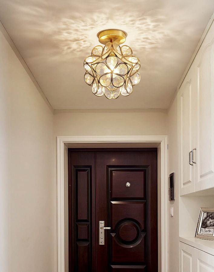 Apparecchi tradizionali a sfioramento a filo a filo con la luce in vetro semifulco di vetro