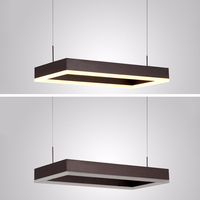 Luces colgantes de metal modernos de iluminación colgante cuadrado