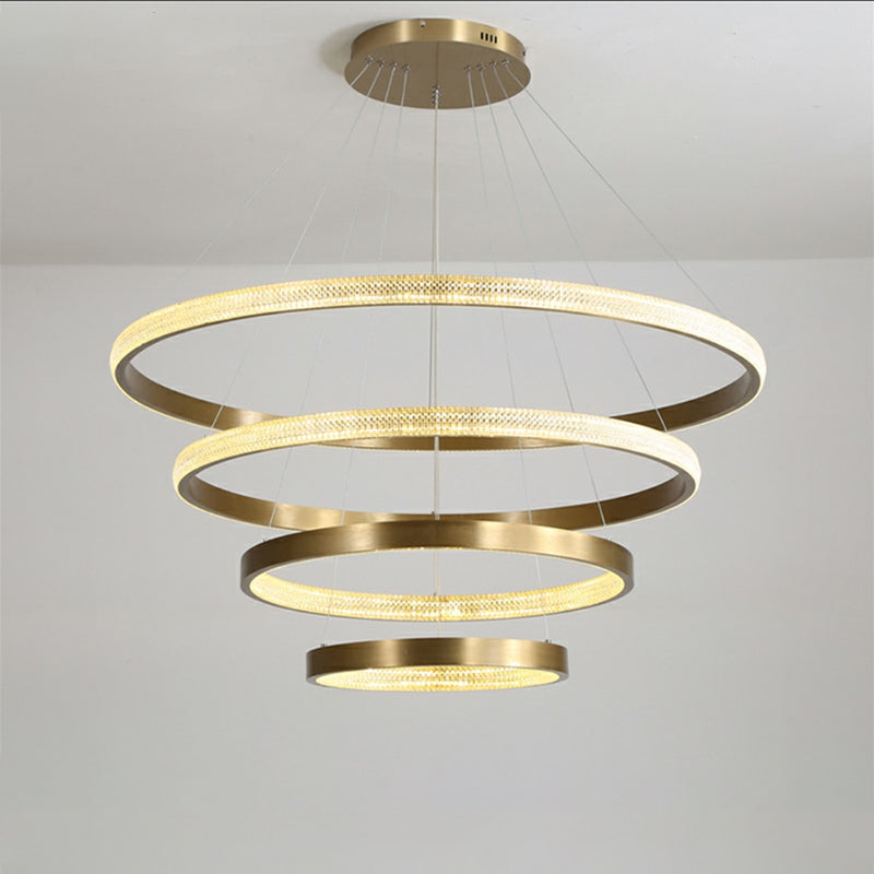 Moderne eenvoud hangende multi-tier kroonluchter hanglamp acryl plafondlampen armatuur voor restaurant