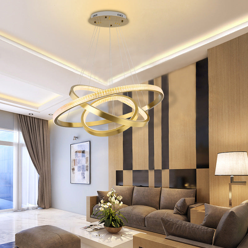 Moderne eenvoud hangende multi-tier kroonluchter hanglamp acryl plafondlampen armatuur voor restaurant