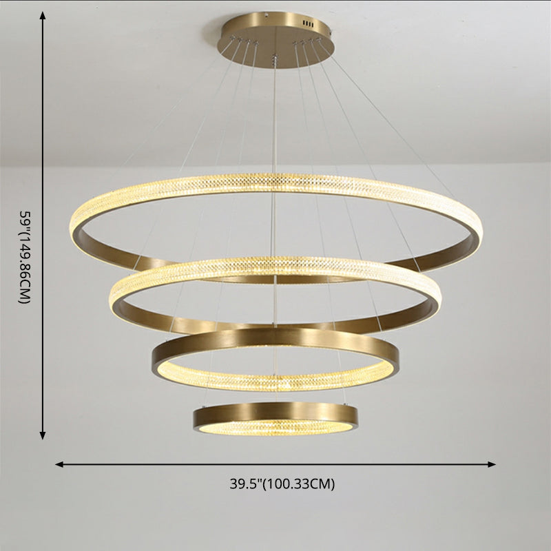 Moderne eenvoud hangende multi-tier kroonluchter hanglamp acryl plafondlampen armatuur voor restaurant