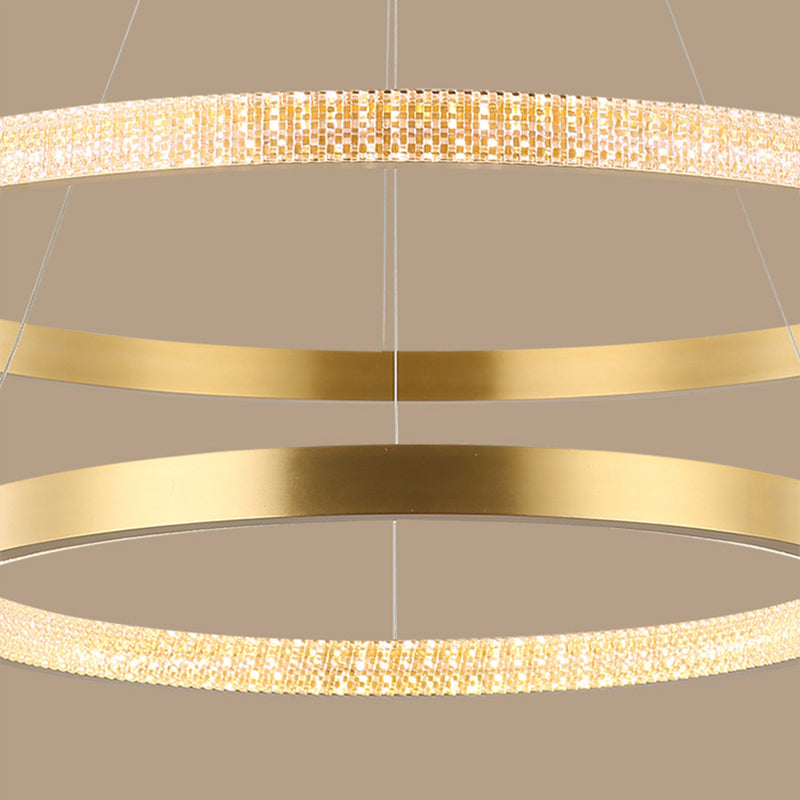 Moderne eenvoud hangende multi-tier kroonluchter hanglamp acryl plafondlampen armatuur voor restaurant