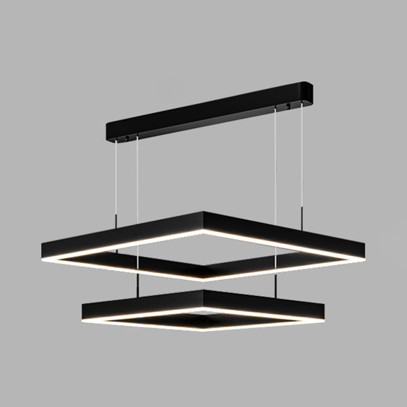 Simplicità Apparecchio di illuminazione a sospensione quadrata ACRILICA APPEGGIAMENTO APPEGGIAMENTO PER IL RISTORANTE