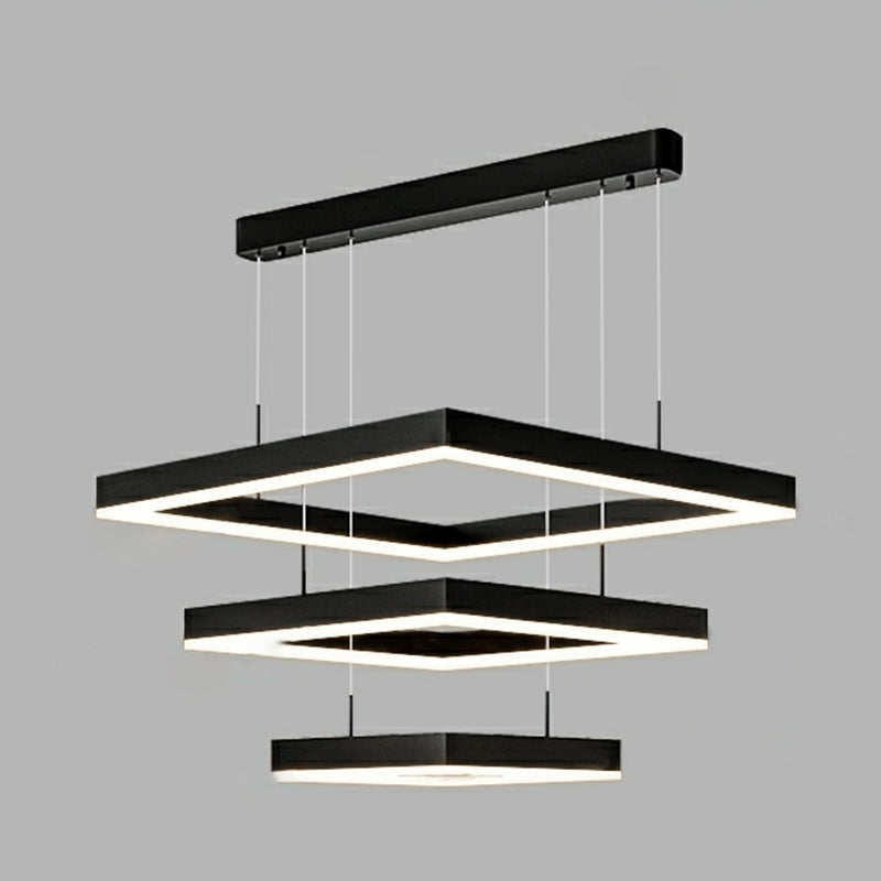 Simplicità Apparecchio di illuminazione a sospensione quadrata ACRILICA APPEGGIAMENTO APPEGGIAMENTO PER IL RISTORANTE