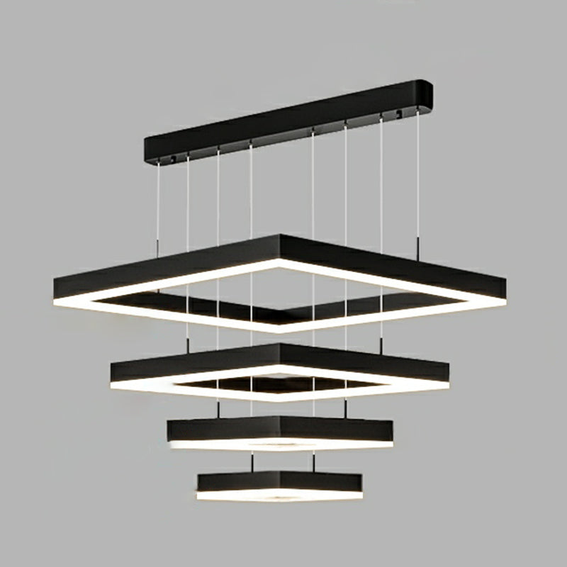 Simplicità Apparecchio di illuminazione a sospensione quadrata ACRILICA APPEGGIAMENTO APPEGGIAMENTO PER IL RISTORANTE