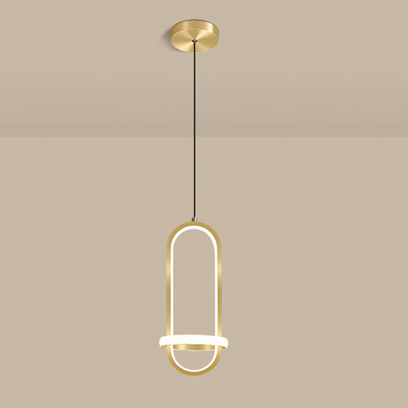 Runde Form LED -Anhängerlampe moderne minimalistische Metallhanglampe für Esstisch