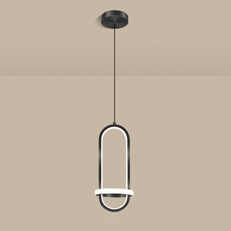 Runde Form LED -Anhängerlampe moderne minimalistische Metallhanglampe für Esstisch