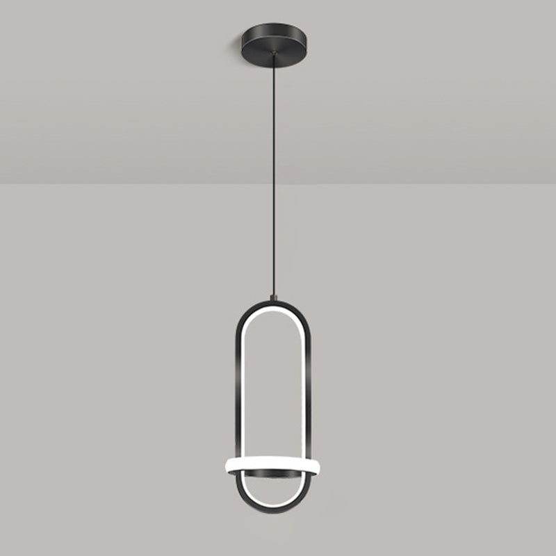 Runde Form LED -Anhängerlampe moderne minimalistische Metallhanglampe für Esstisch