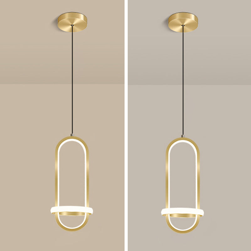 Runde Form LED -Anhängerlampe moderne minimalistische Metallhanglampe für Esstisch