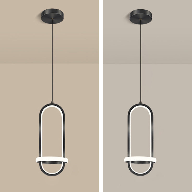 Runde Form LED -Anhängerlampe moderne minimalistische Metallhanglampe für Esstisch