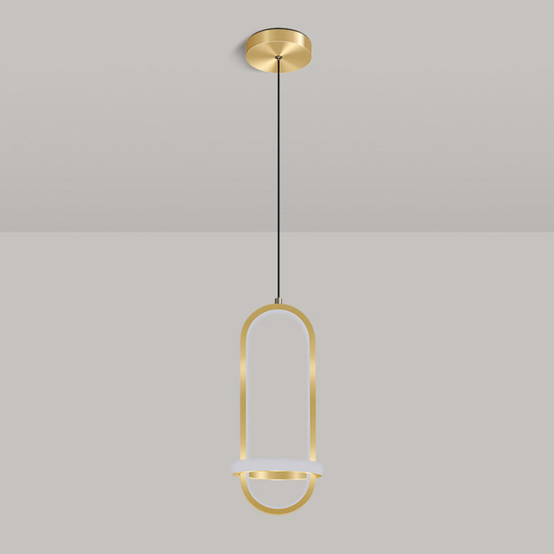 Runde Form LED -Anhängerlampe moderne minimalistische Metallhanglampe für Esstisch