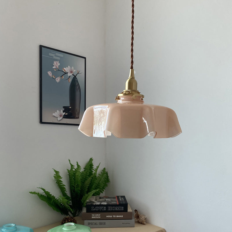 1 Light Flower Adeping Adept Freeds Impones Vintage Glass Affermazione per il ristorante