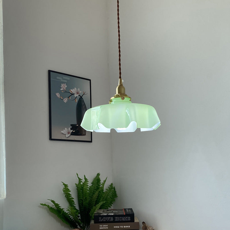 1 Light Flower Adeping Adept Freeds Impones Vintage Glass Affermazione per il ristorante