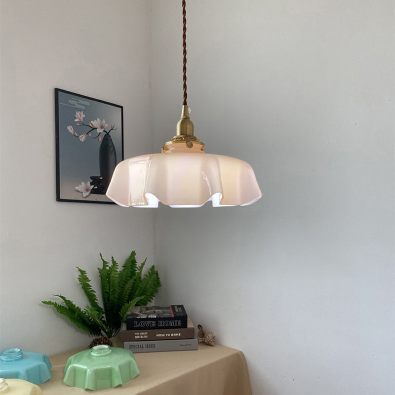 1 Light Flower Adeping Adept Freeds Impones Vintage Glass Affermazione per il ristorante