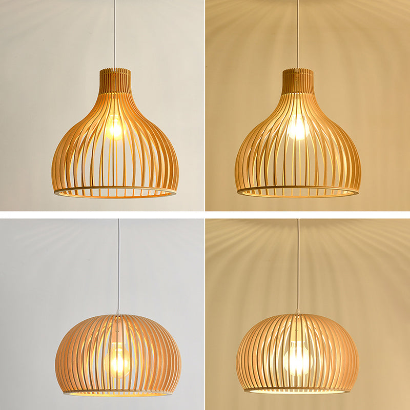 1 hängende Deckenlichter kreativer moderner Holzanhänger für Bekleidungsgeschäft