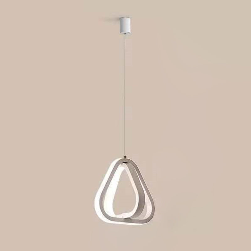 Geometrical Shape LED Pendant Lamp Modern Minimalist Metal Hanging Lamp for Living Room