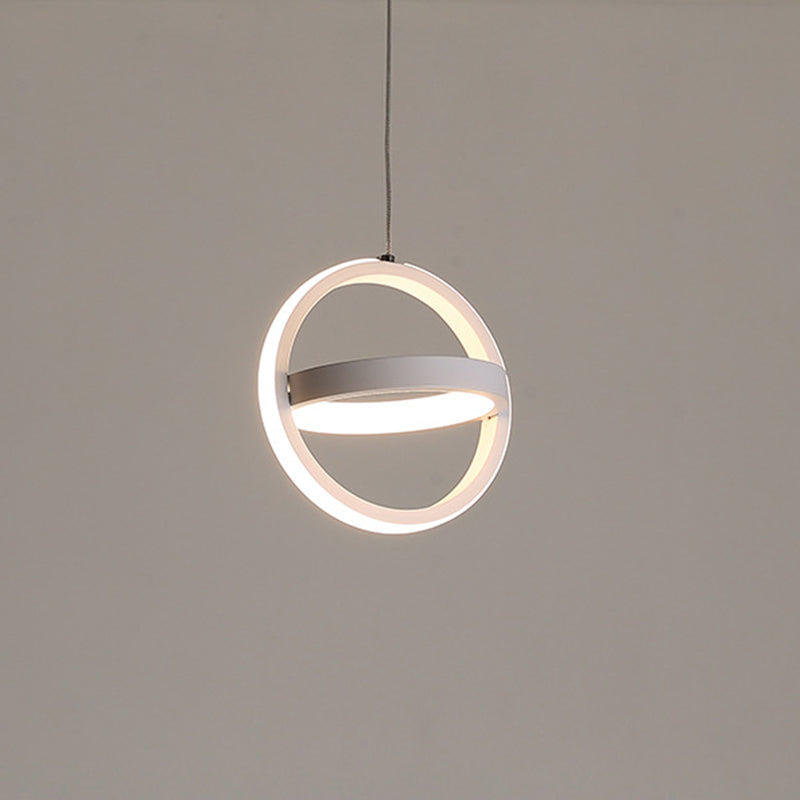Geometrical Shape LED Pendant Lamp Modern Minimalist Metal Hanging Lamp for Living Room