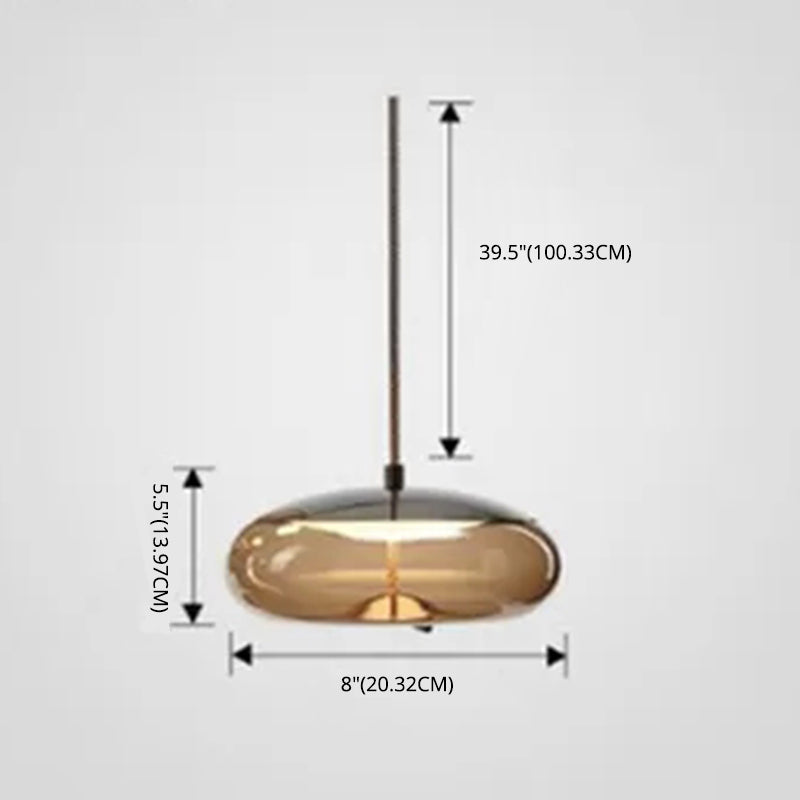 Modern plafond hanglamp met schaduwglas 1 lichte druppel hanger