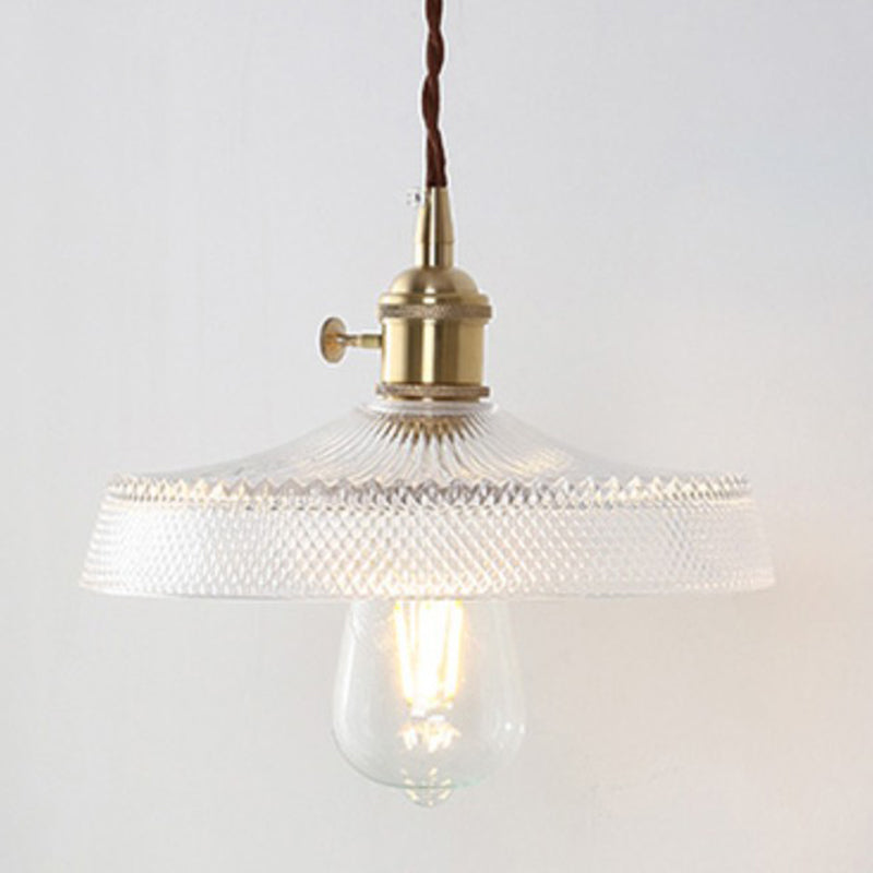 1 Luz de techo ligero Luz de vidrio transparente moderno Fixture para restaurante