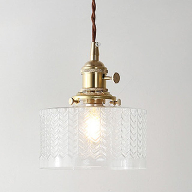 1 Luz de techo ligero Luz de vidrio transparente moderno Fixture para restaurante