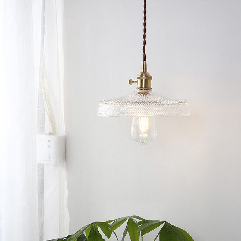 1 Luz de techo ligero Luz de vidrio transparente moderno Fixture para restaurante