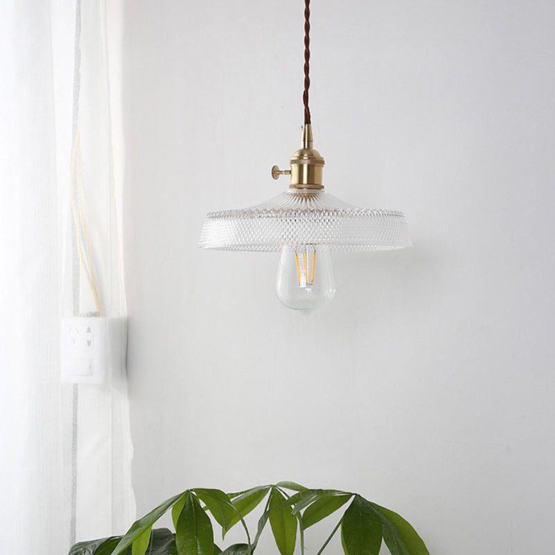 1 Luz de techo ligero Luz de vidrio transparente moderno Fixture para restaurante