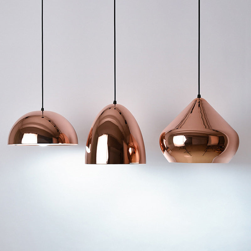 1 Light Hanging Pendant Lights Industrial Style Mirror Glass Pendant Ceiling Lights for Restaurant