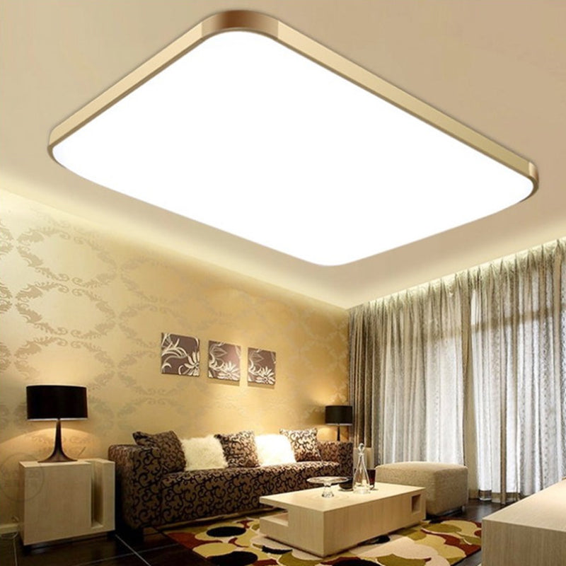 Luminaire encastré rectangulaire en aluminium, éclairage encastré LED minimaliste