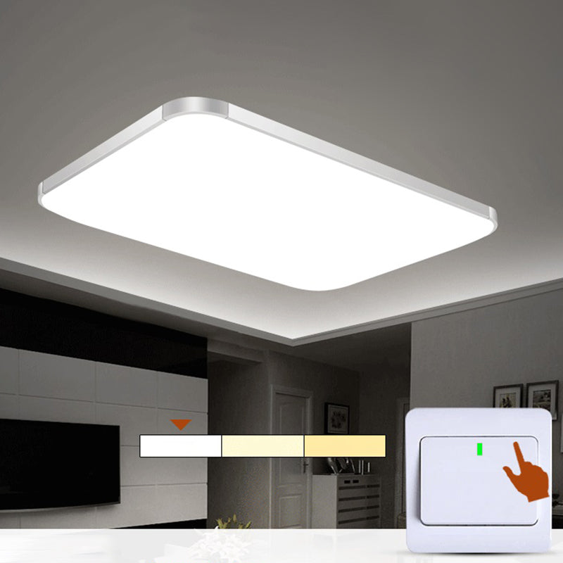 Aluminum Rectangle Flush Mount Light Fixture Minimalist LED Flush Mount Lighting