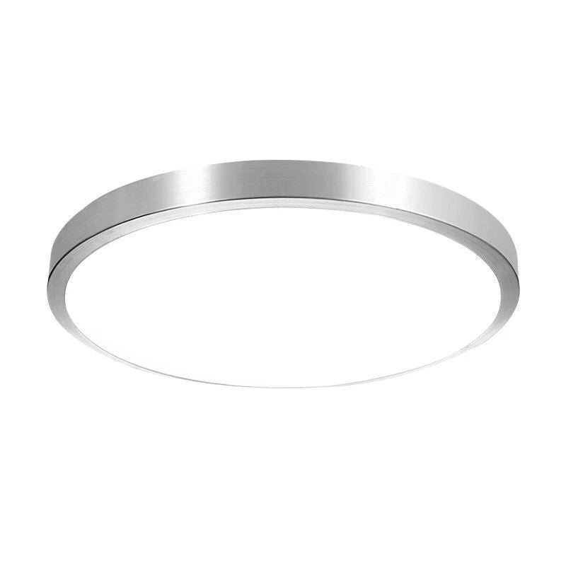 Plafonnier circulaire Simplicity en métal LED pour chambre à coucher, luminaire encastré en chrome