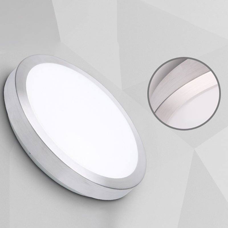 Plafonnier circulaire Simplicity en métal LED pour chambre à coucher, luminaire encastré en chrome