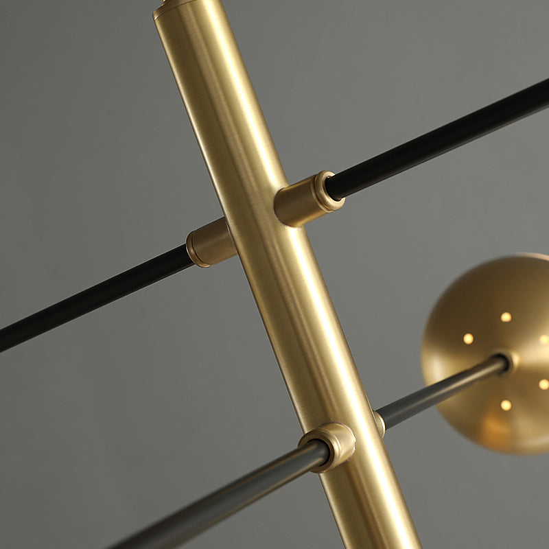 Lampadella in ottone in ottone in stile post-moderno in metallo + glass sfera di stile molecolare accompagnamento in oro