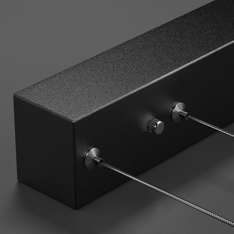 Acryl vierkante kroonluchter lamp Minimalistische stijl LED -hanger lichtkit in zwart