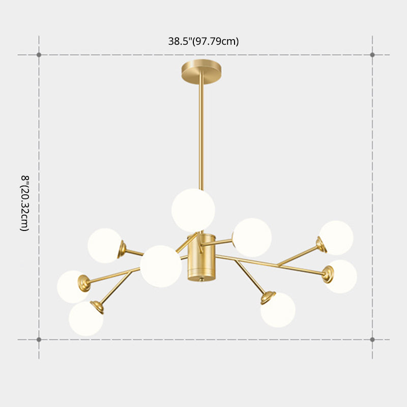 Stile di minimalismo nordico Molecolare lampadario bianco a sfera di vetro a sfera per il soggiorno dell'illuminazione