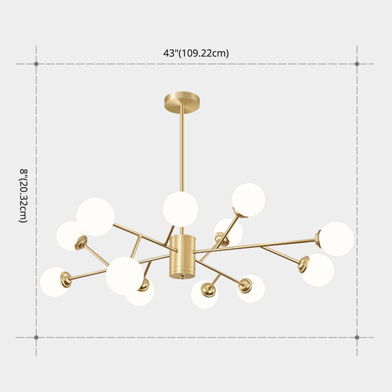 Stile di minimalismo nordico Molecolare lampadario bianco a sfera di vetro a sfera per il soggiorno dell'illuminazione