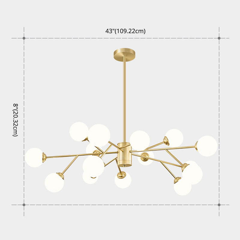 Stile di minimalismo nordico Molecolare lampadario bianco a sfera di vetro a sfera per il soggiorno dell'illuminazione