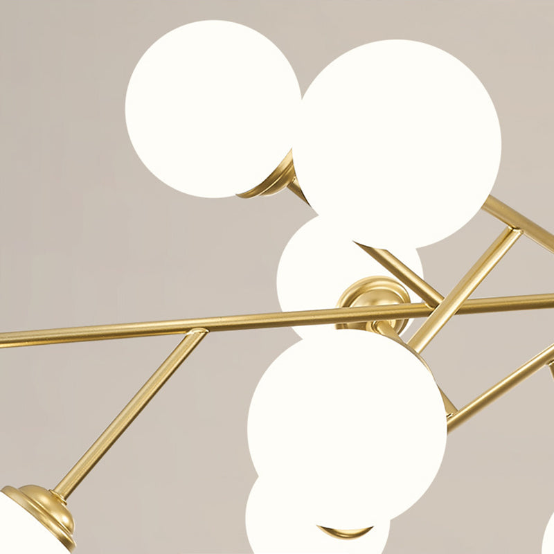 Stile di minimalismo nordico Molecolare lampadario bianco a sfera di vetro a sfera per il soggiorno dell'illuminazione