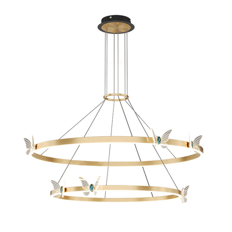 Modern Tiered Pendant Lighting Fixtures Metal Chandelier Lighting