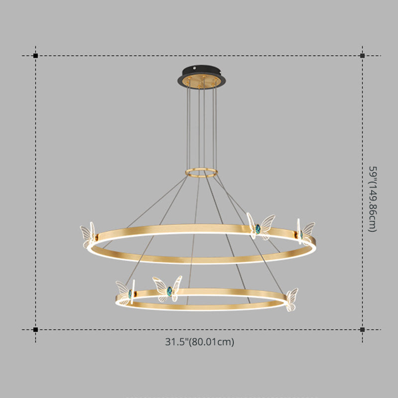 Modern Tiered Pendant Lighting Fixtures Metal Chandelier Lighting