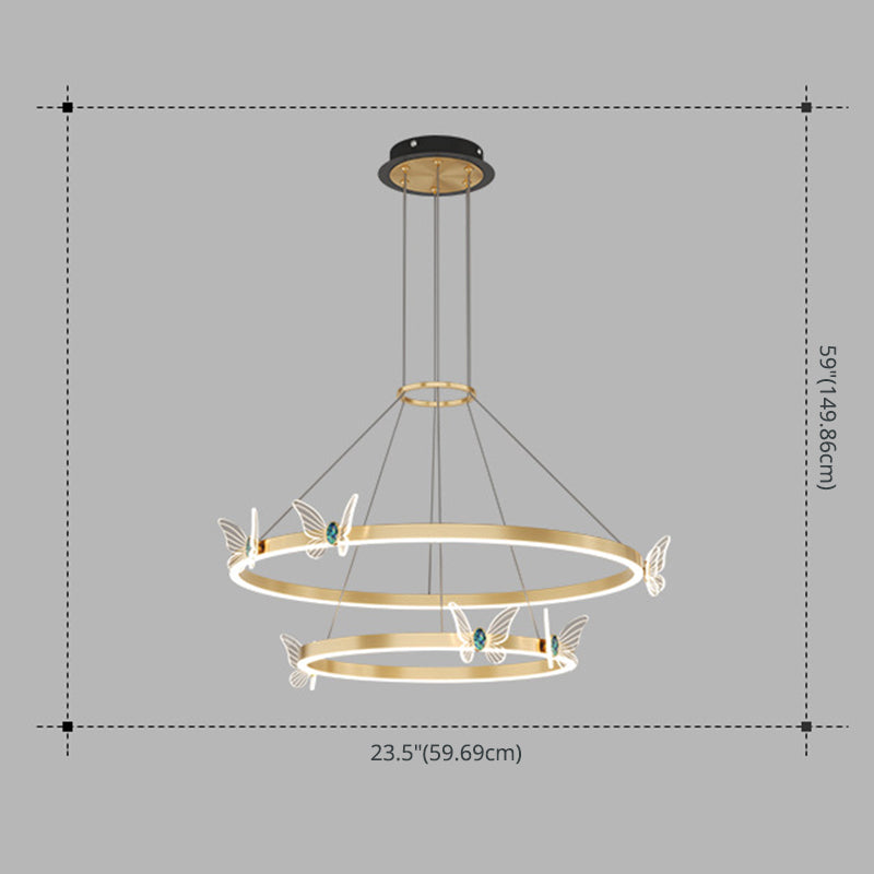 Modern Tiered Pendant Lighting Fixtures Metal Chandelier Lighting