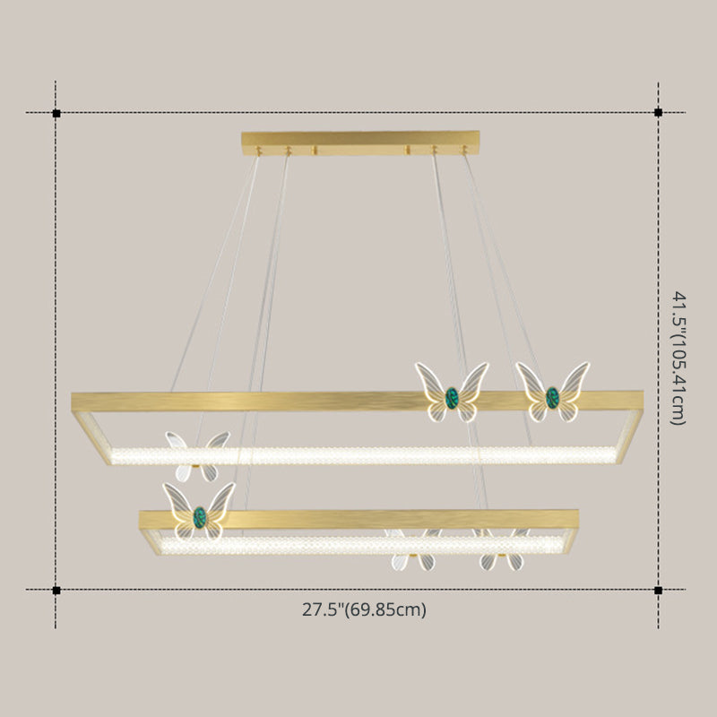 Modern Tiered Pendant Lighting Fixtures Metal Chandelier Lighting