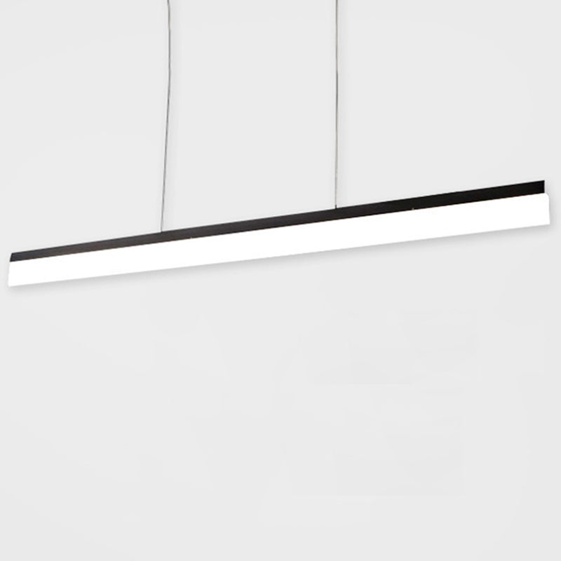 Éclairage pendentif linéaire rectangulaire mince simple