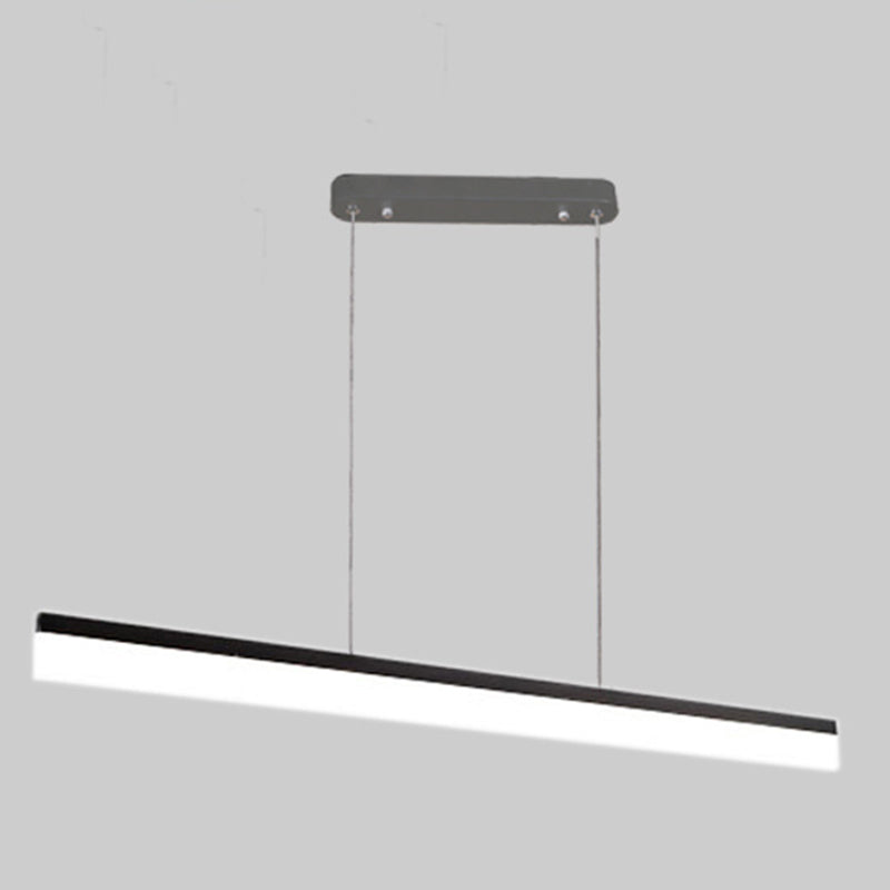 Éclairage pendentif linéaire rectangulaire mince simple