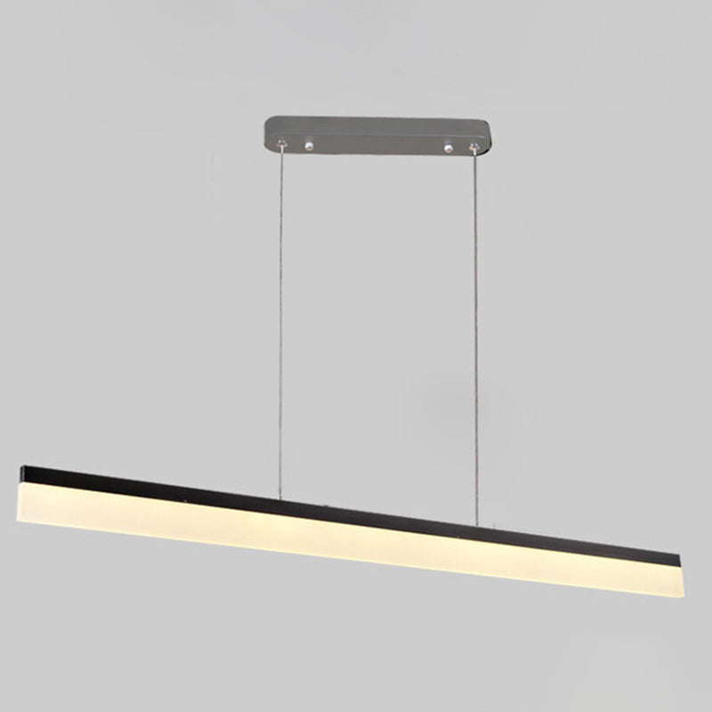 Éclairage pendentif linéaire rectangulaire mince simple