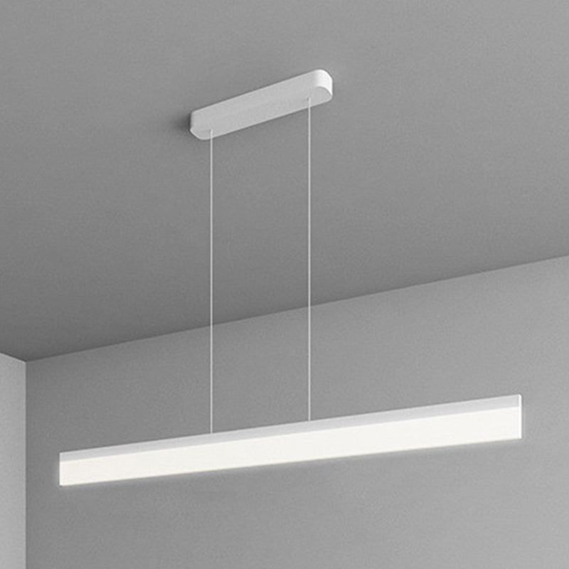 Éclairage pendentif linéaire rectangulaire mince simple