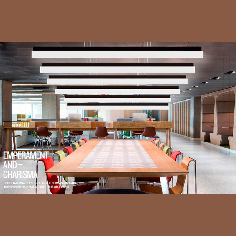 Éclairage pendentif linéaire rectangulaire mince simple