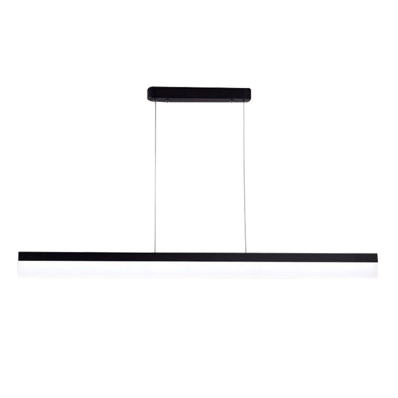 Éclairage pendentif linéaire rectangulaire mince simple