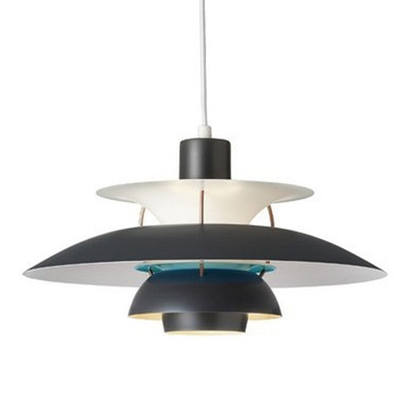 Nordic Modern Flying Saucer Schatten Anhänger Lampe Metall 1 Leichte Hanglampe für Wohnzimmer
