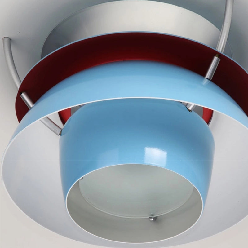 Lámpara colgante de sombra de platillo volador nórdico moderno 1 lámpara de colgación de luz para sala de estar